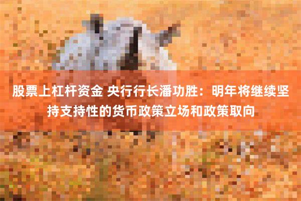 股票上杠杆资金 央行行长潘功胜：明年将继续坚持支持性的货币政策立场和政策取向