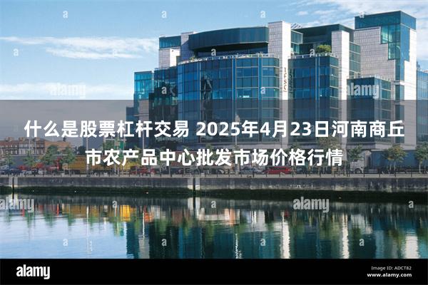 什么是股票杠杆交易 2025年4月23日河南商丘市农产品中心批发市场价格行情